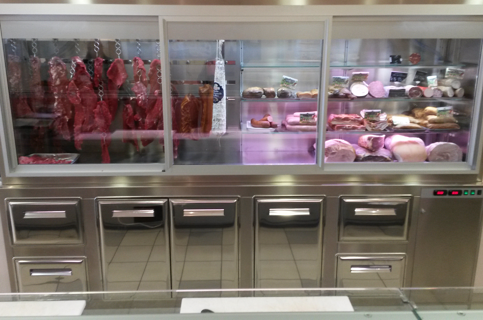 Vitrine Boucherie pour charcuterie